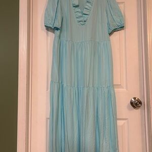 crown & ivy Light Blue Midi Dress